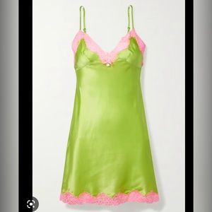 Alexander Wang slip dress green/pink